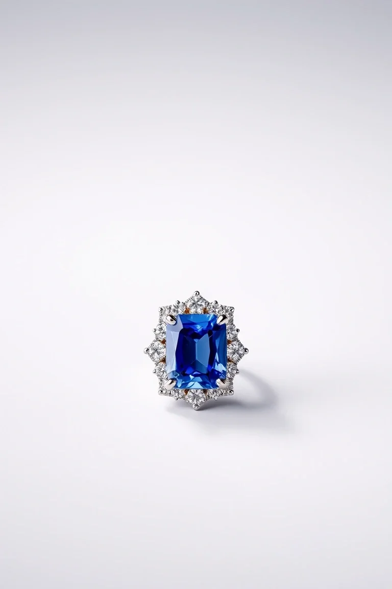 14K CONTEMPORARY TANZANITE DIAMOND SLIDE