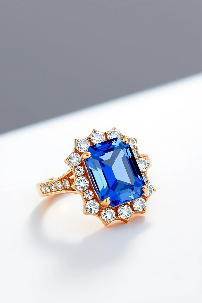 14K CONTEMPORARY TANZANITE DIAMOND SLIDE