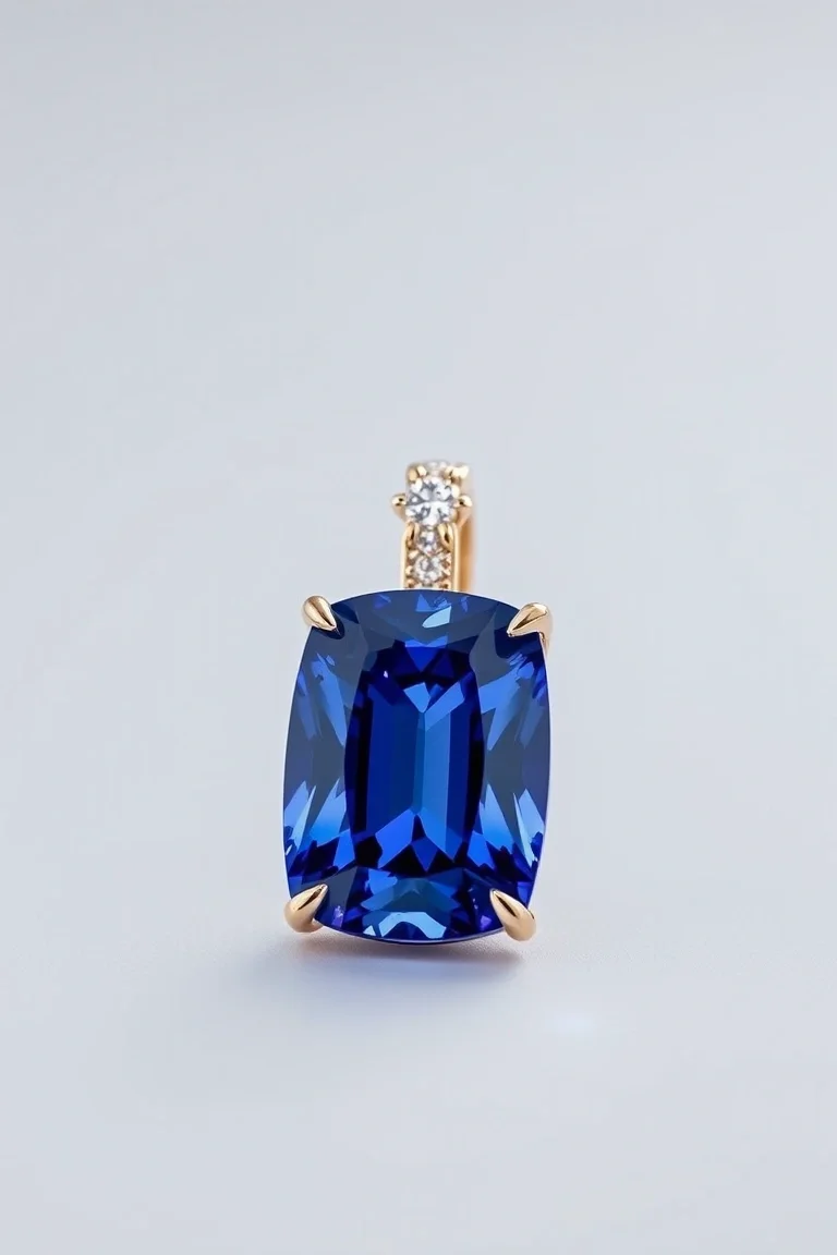 14K CONTEMPORARY TANZANITE DIAMOND SLIDE