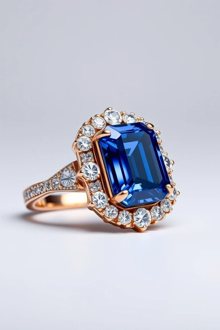 14K CONTEMPORARY TANZANITE DIAMOND SLIDE