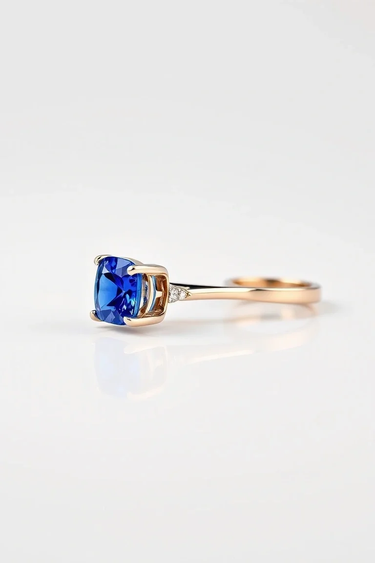 14K CONTEMPORARY TANZANITE DIAMOND SLIDE