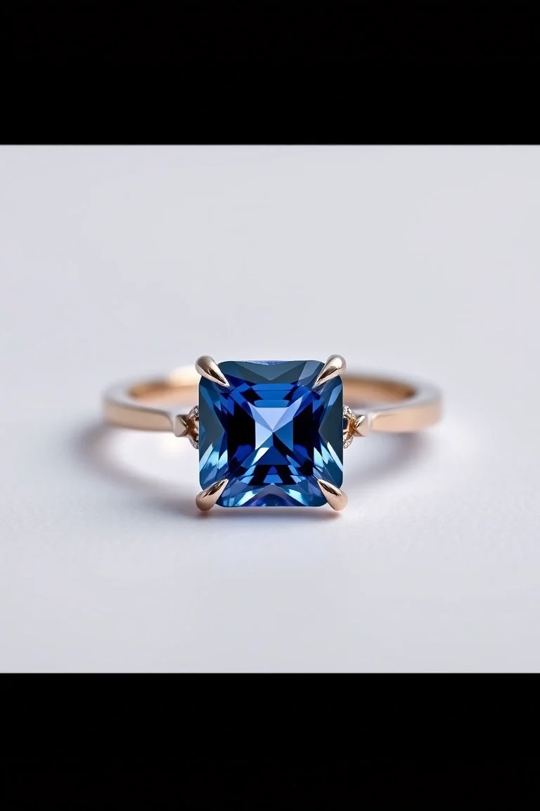 14K CONTEMPORARY TANZANITE DIAMOND SLIDE