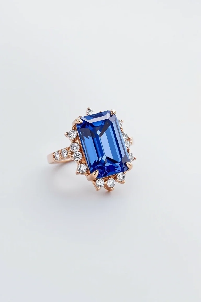 14K CONTEMPORARY TANZANITE DIAMOND SLIDE