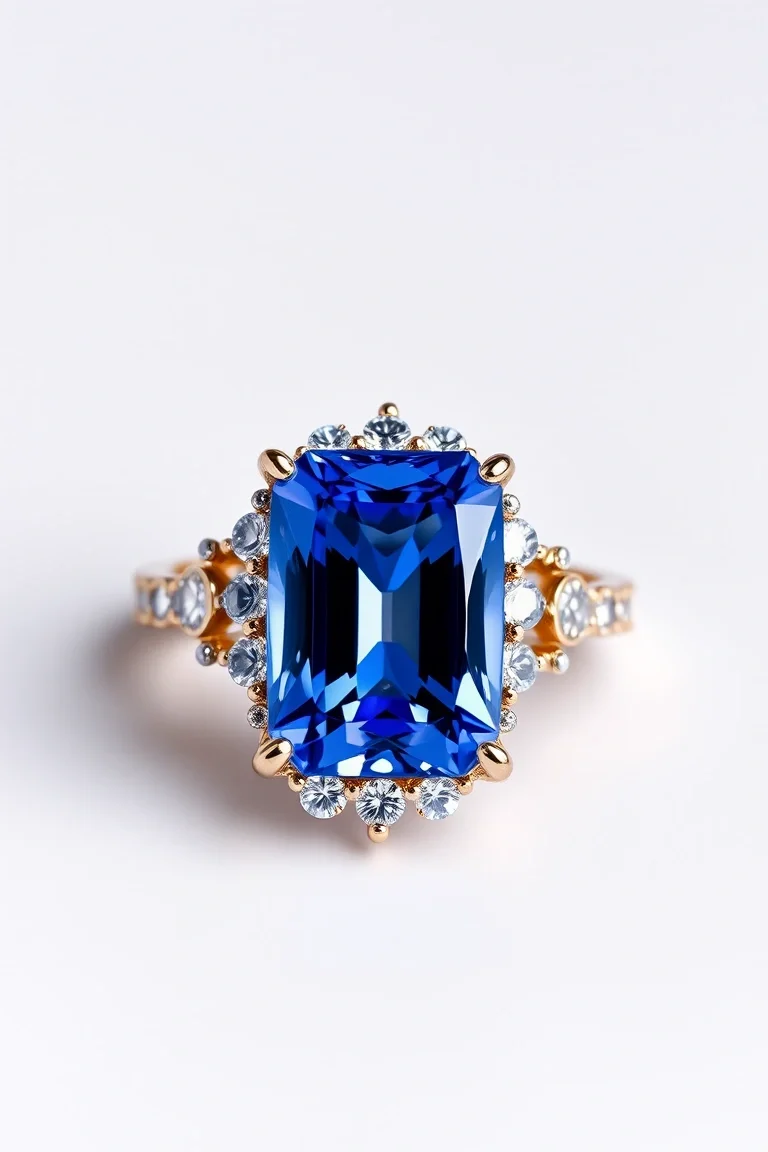 14K CONTEMPORARY TANZANITE DIAMOND SLIDE