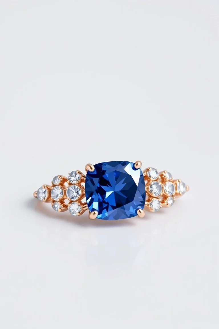 14K CONTEMPORARY TANZANITE DIAMOND SLIDE