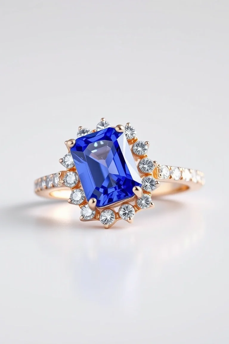 14K CONTEMPORARY TANZANITE DIAMOND SLIDE