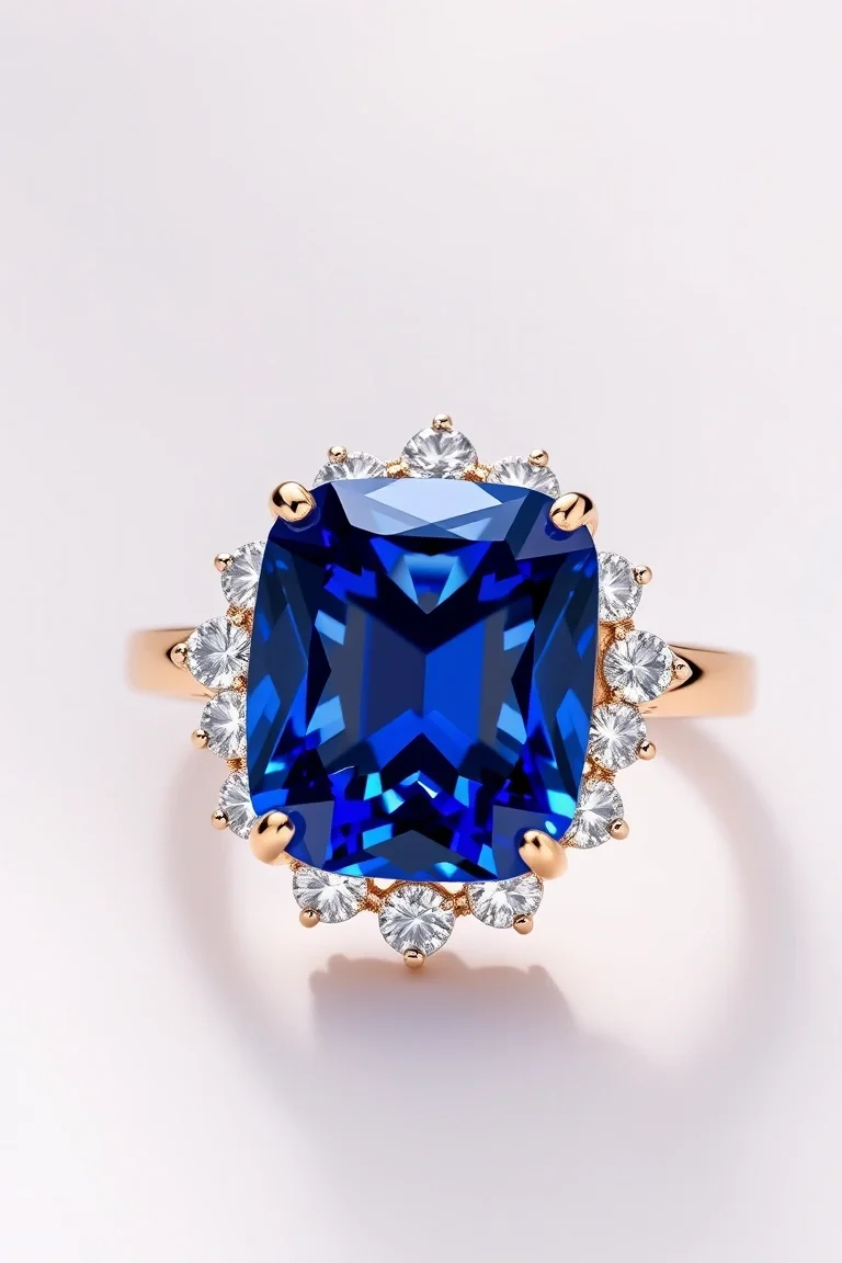 14K CONTEMPORARY TANZANITE DIAMOND SLIDE