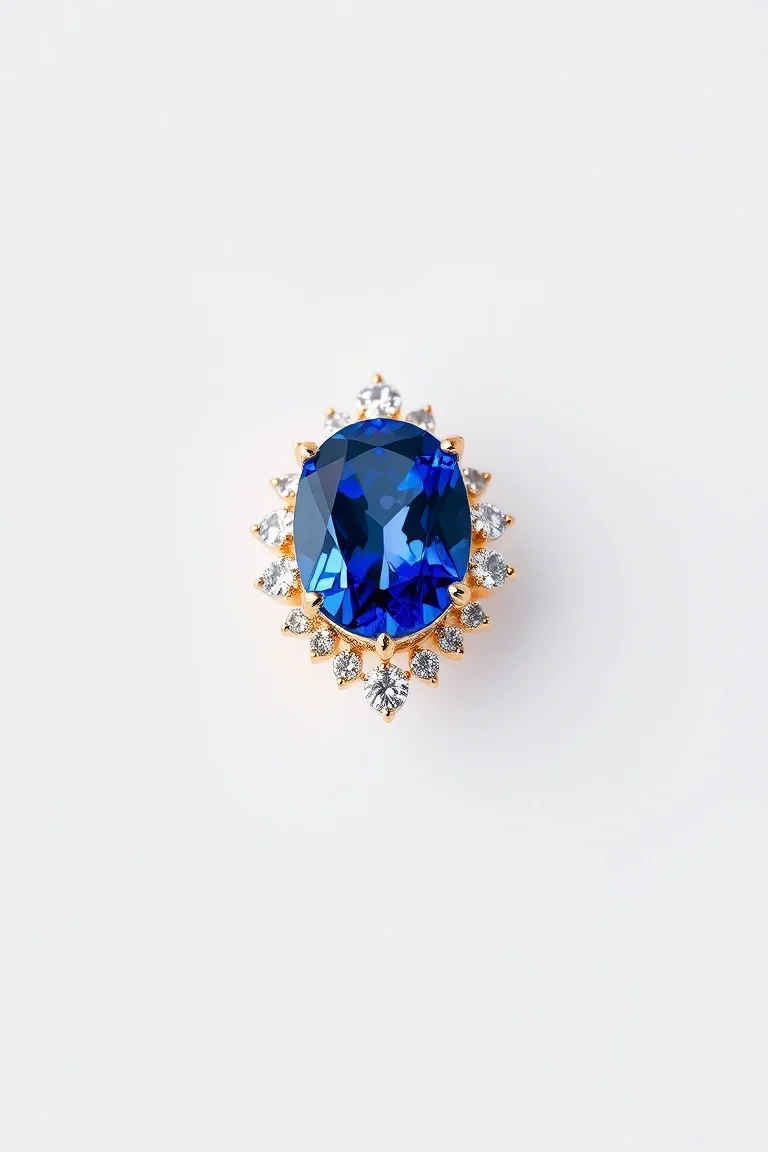 14K CONTEMPORARY TANZANITE DIAMOND SLIDE
