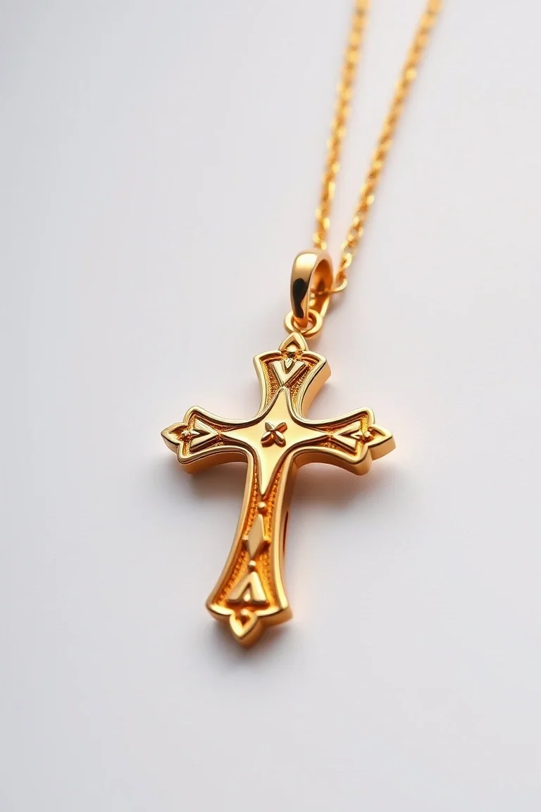 14K Cross Charm