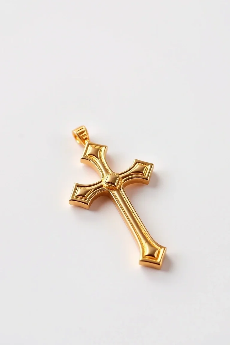 14K Cross Charm