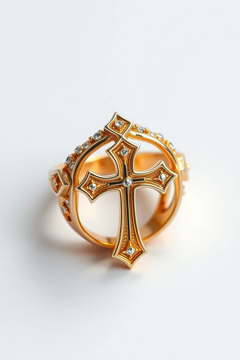14K Cross Ring