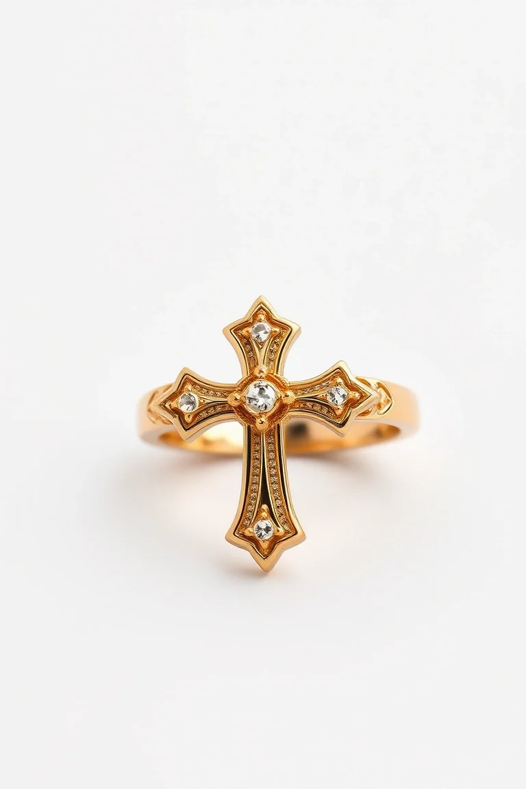 14K Cross Ring