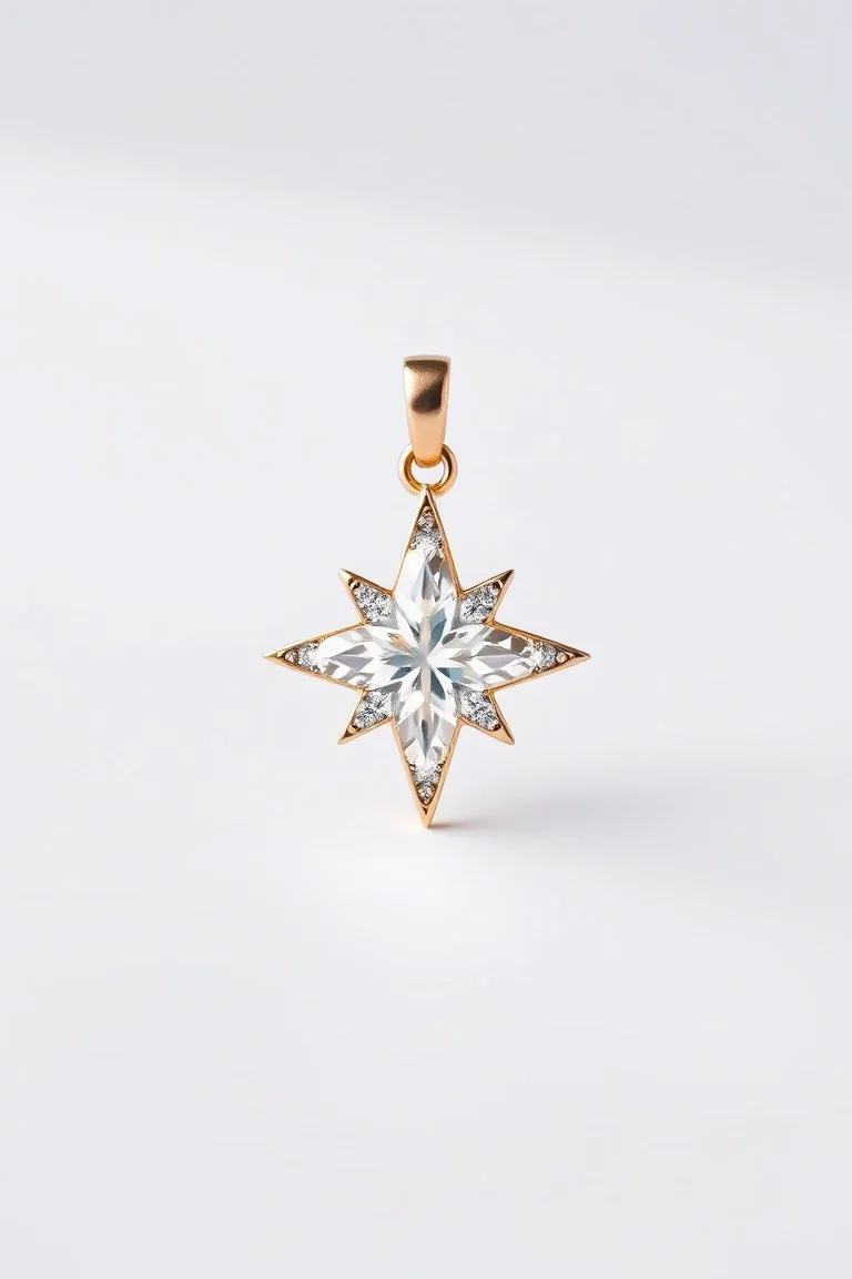 14K Cubic Zirconia Star