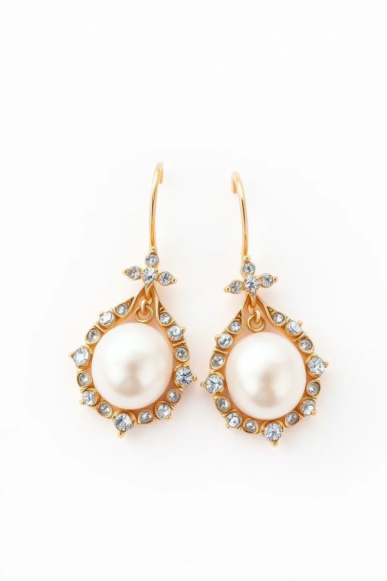 14K Cultured Pearl Earrings