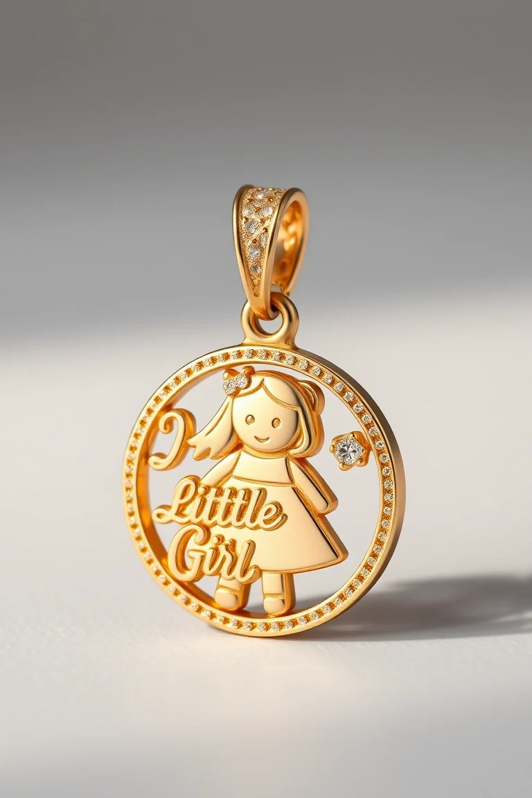 14K Daddys Little Girl Charm