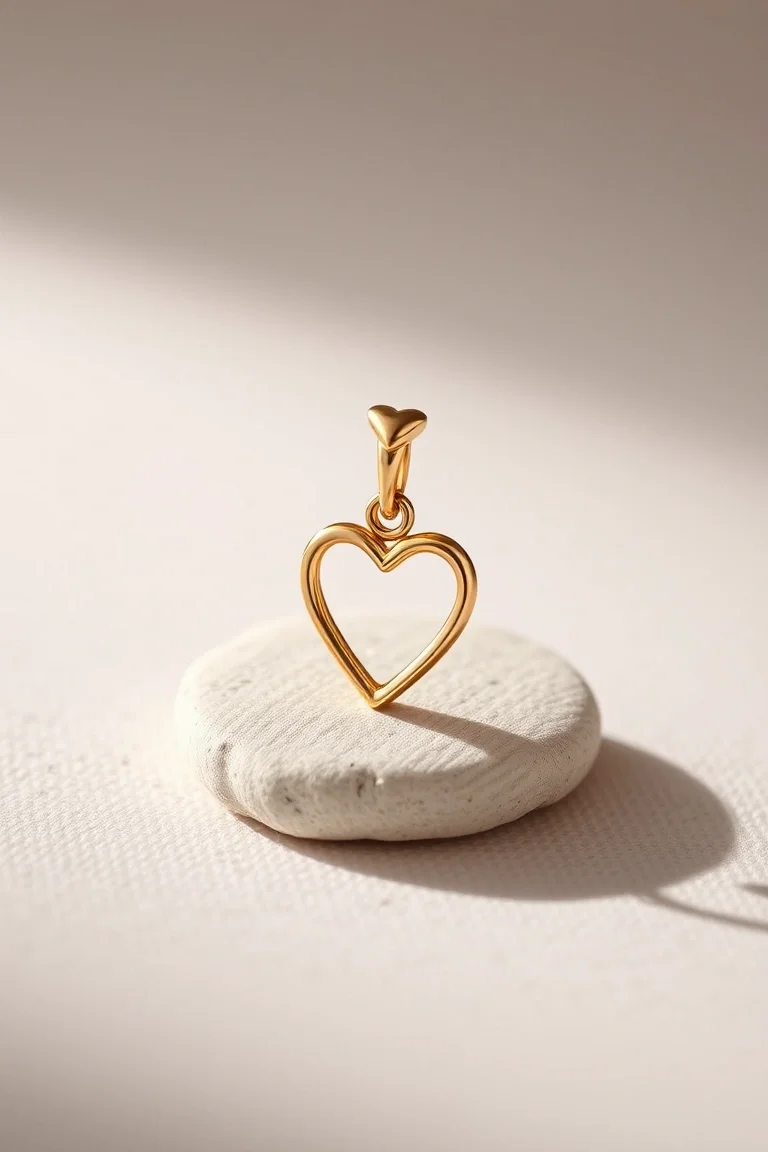 14K Dangle Heart Ring