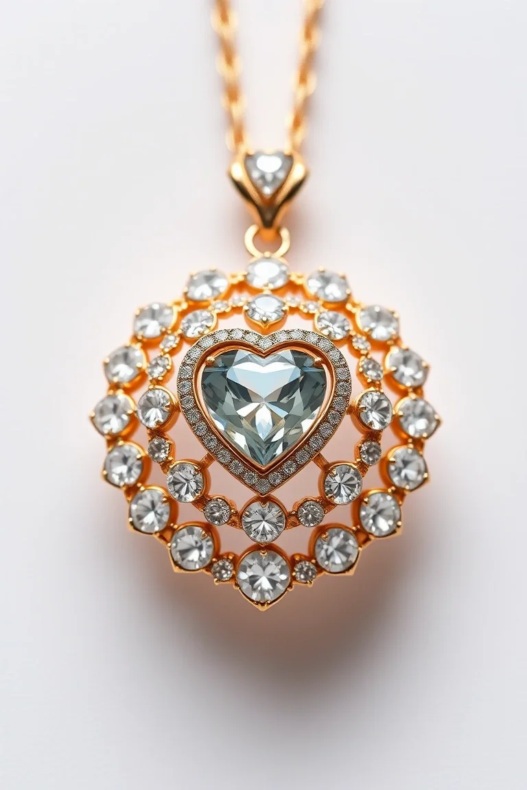 14K D/C FIL DOME W/HEARTS