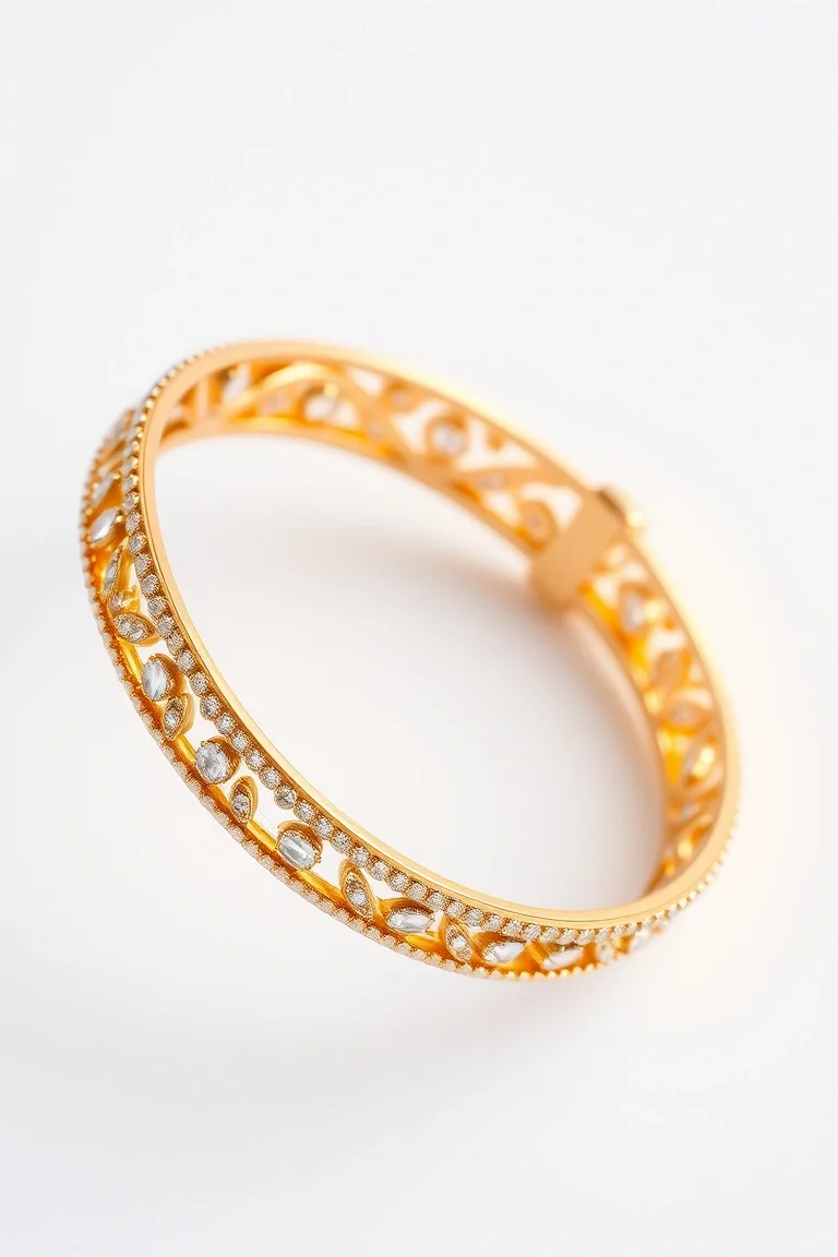 14K Designer Bangle