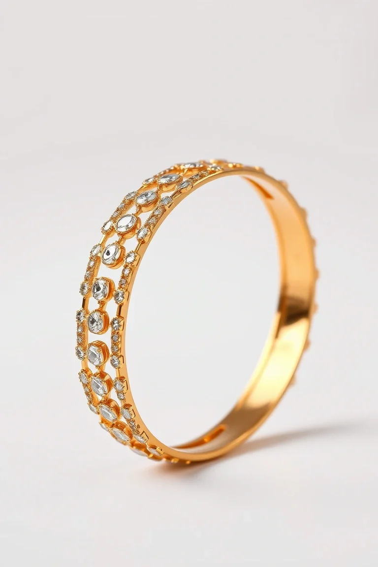 14K Designer Bangle