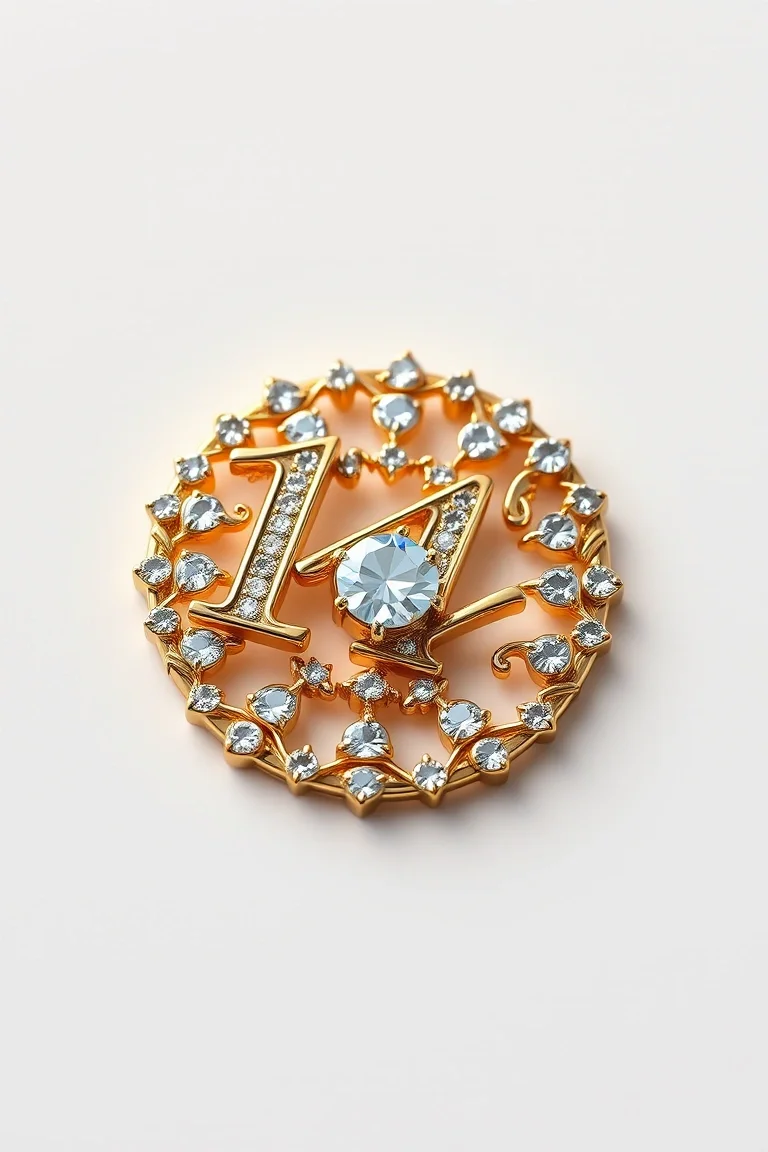14K Designer Pin