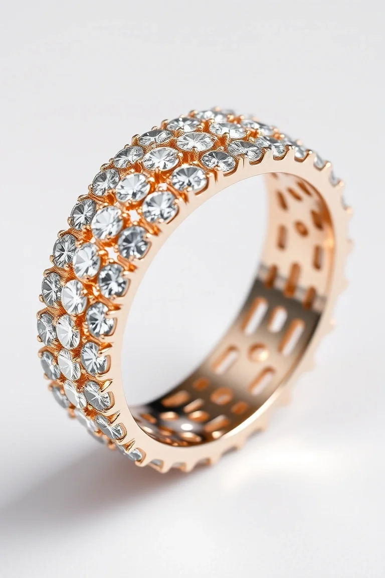 14K Diamond Anniversary Band AA Quality