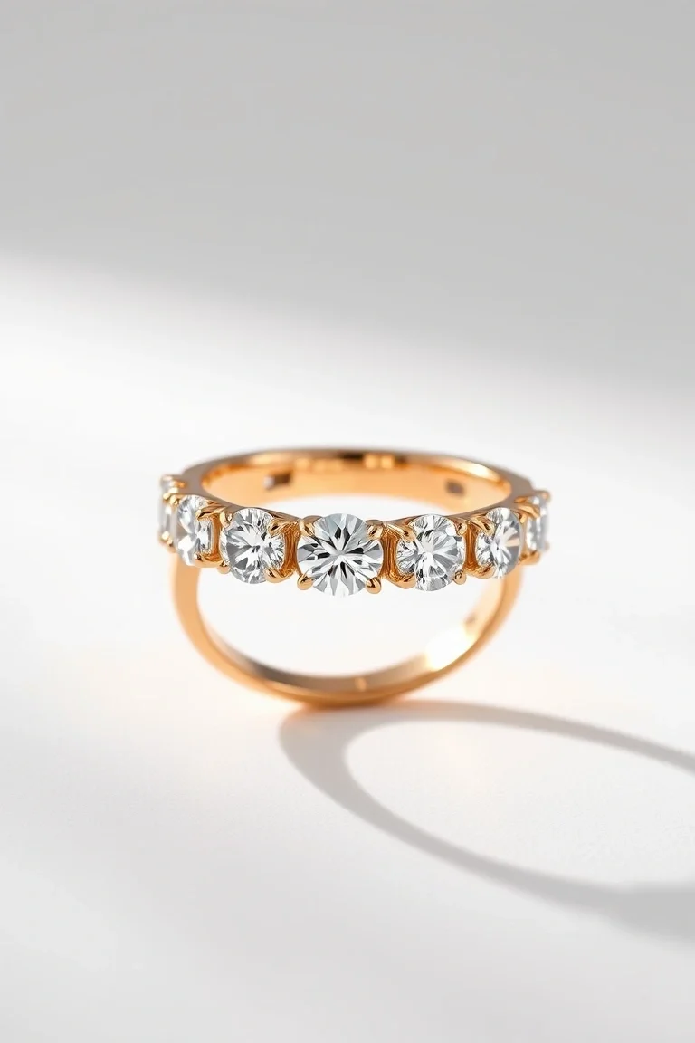 14K Diamond Anniversary Band AA Quality