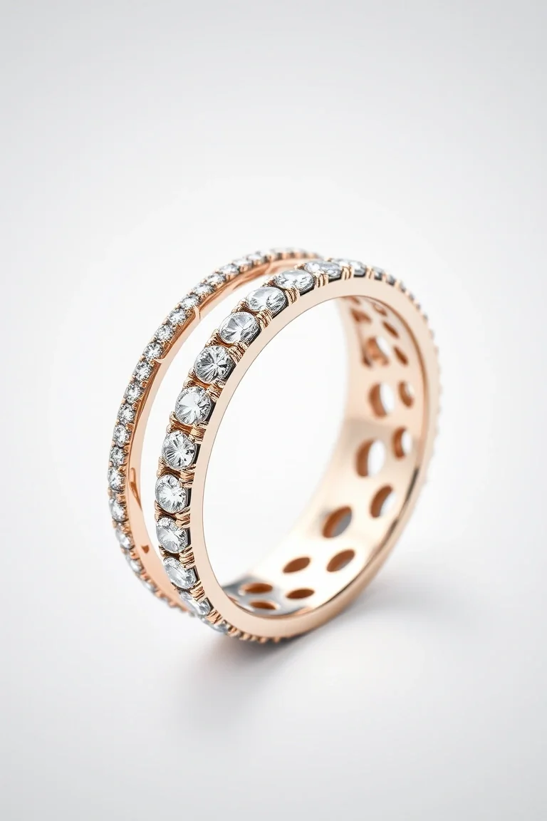 14K Diamond Anniversary Band AA Quality