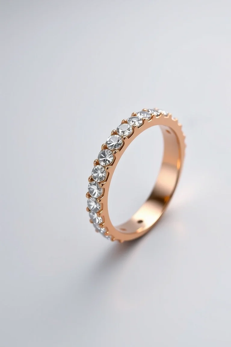 14K Diamond Anniversary Band AA Quality