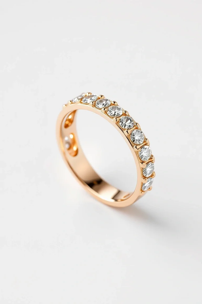 14K Diamond Anniversary Band AAA Quality