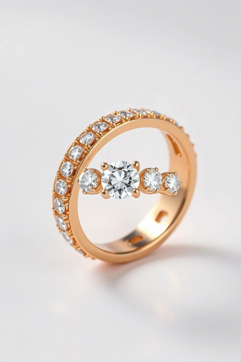 14K Diamond Anniversary Band AAA Quality