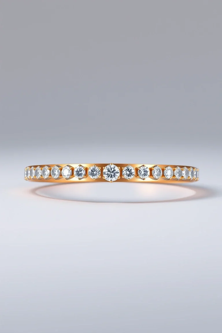 14K Diamond Bangle A Quality