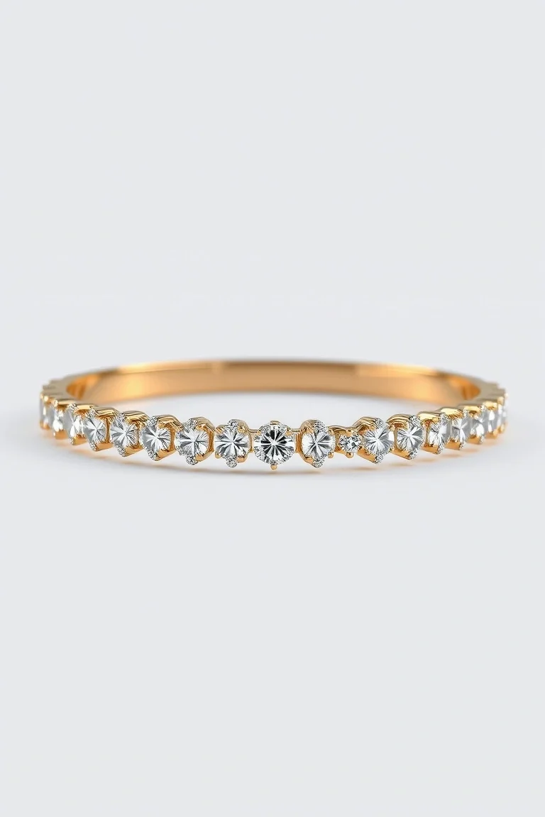 14K Diamond Bangle AA Quality