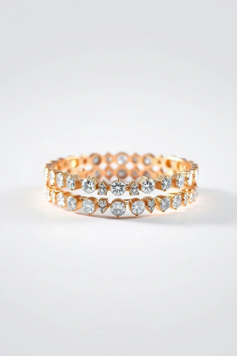 14K Diamond Bangle AA Quality