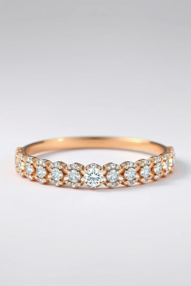 14K Diamond Bangle AA Quality