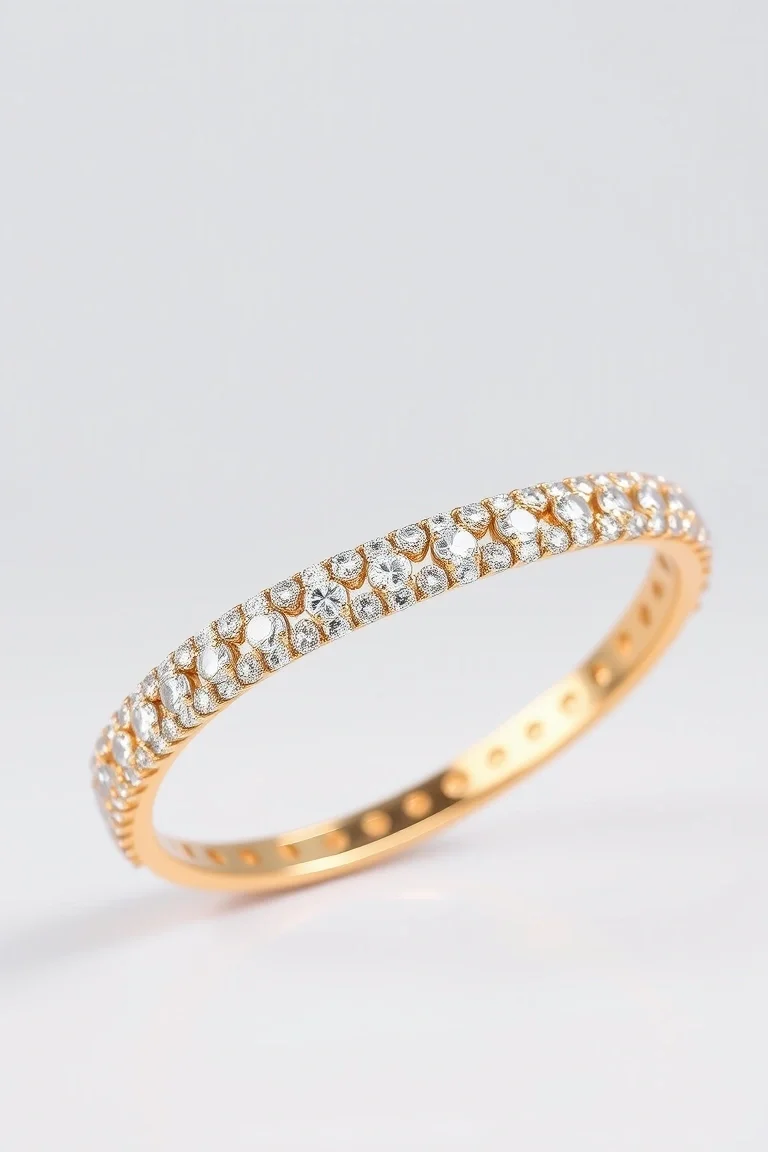 14K Diamond Bangle AA Quality