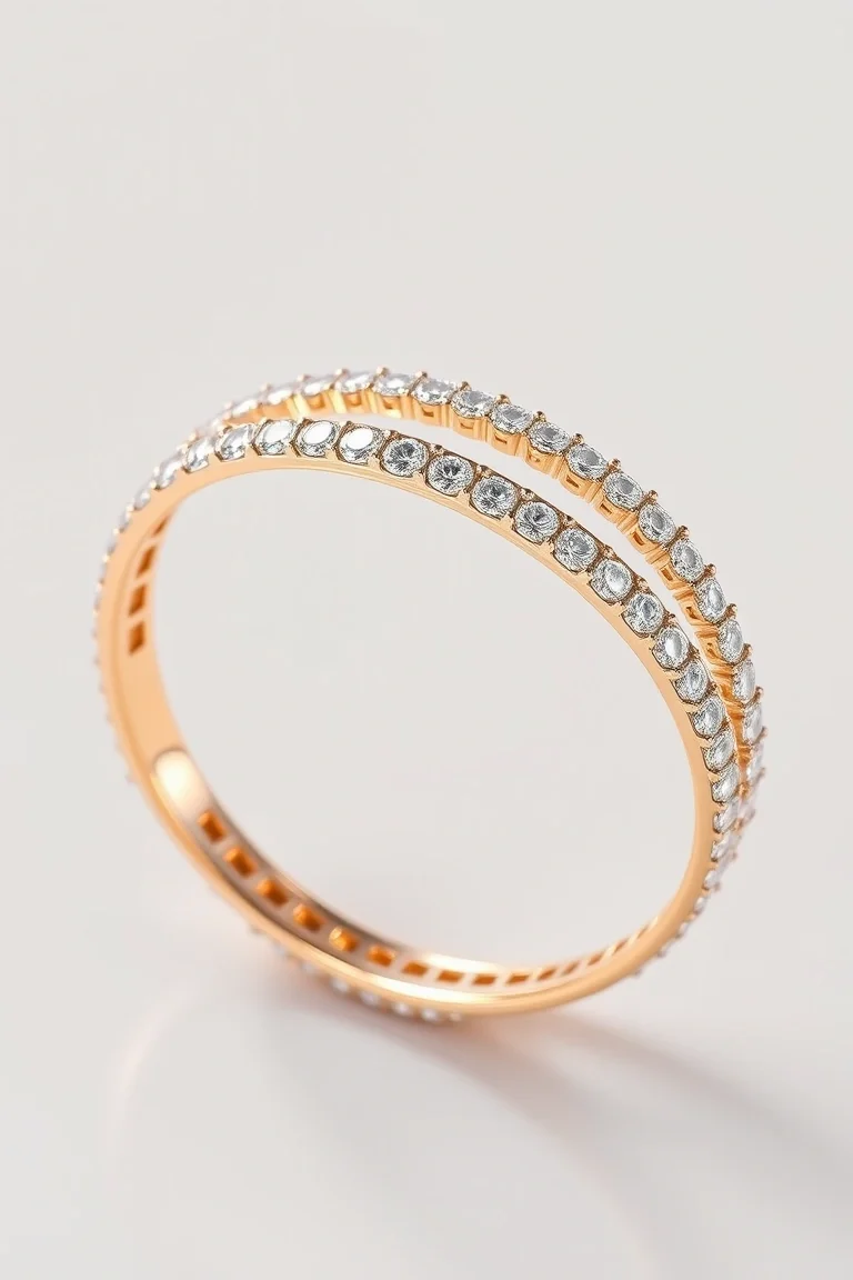 14K Diamond Bangle AA Quality