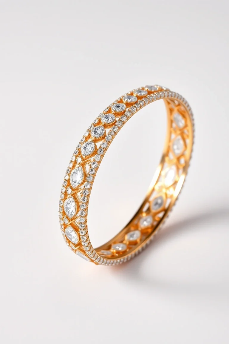 14K Diamond Bangle VS Quality