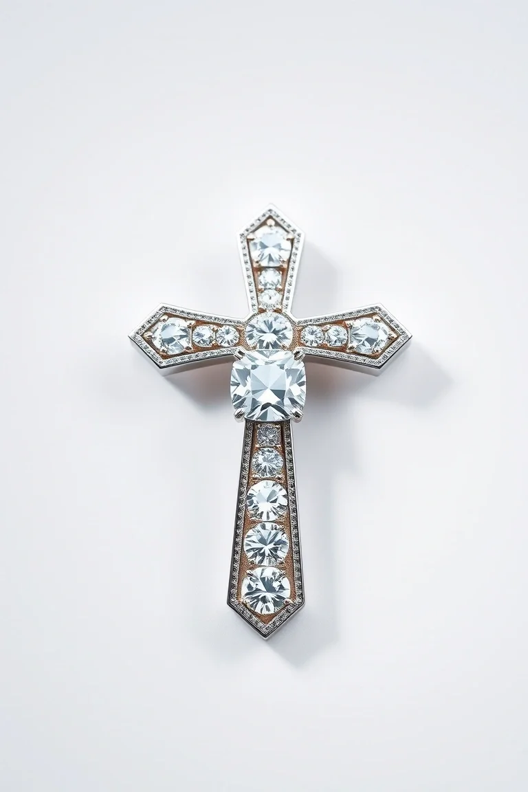 14K Diamond Cut Cross