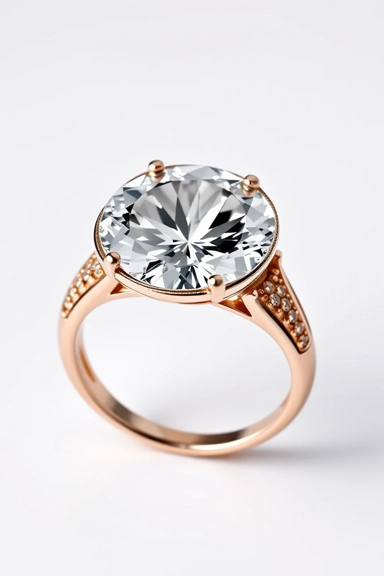 14K Diamond Cut Dome Ring