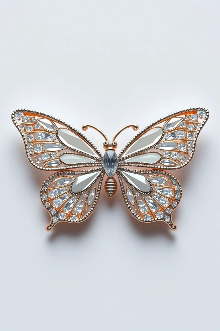 14K Diamond Cut Filigree Butterfly