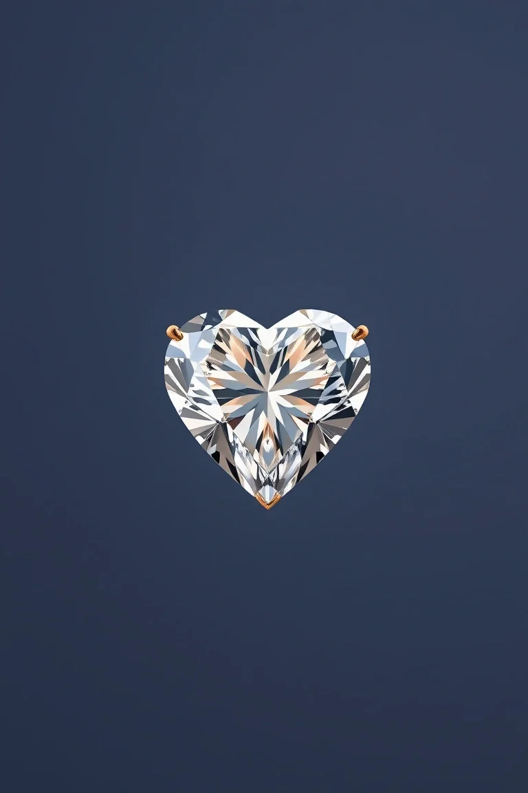 14K Diamond Cut Heart