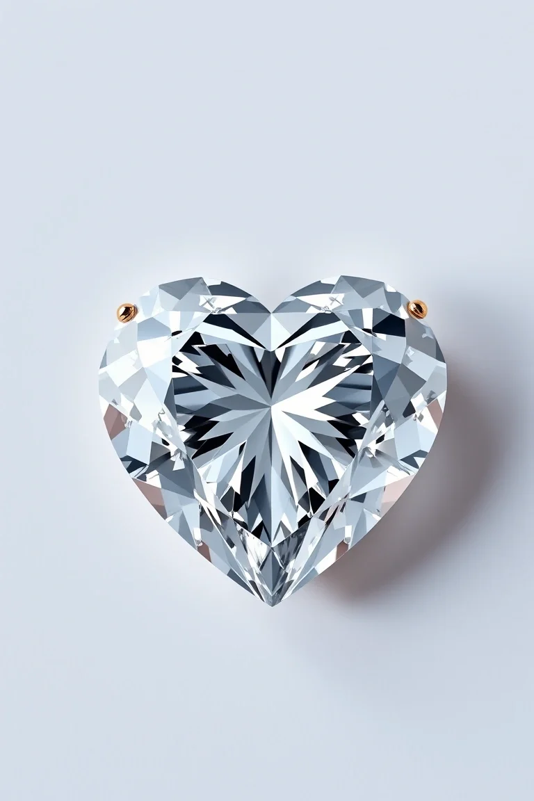14K Diamond Cut Large Reversible Heart