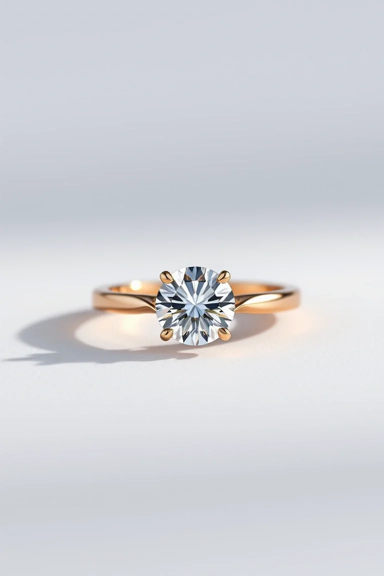 14K Diamond Cut Small ring