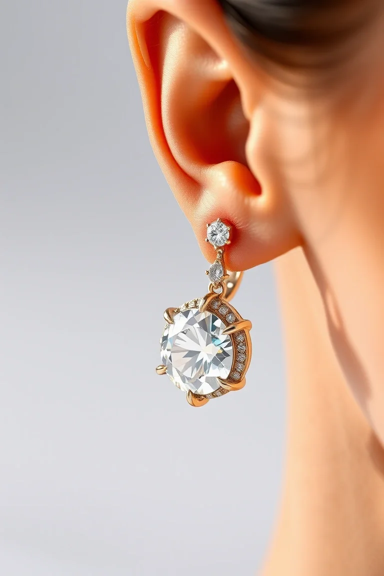 14K Diamond Earring Jacket A Quality