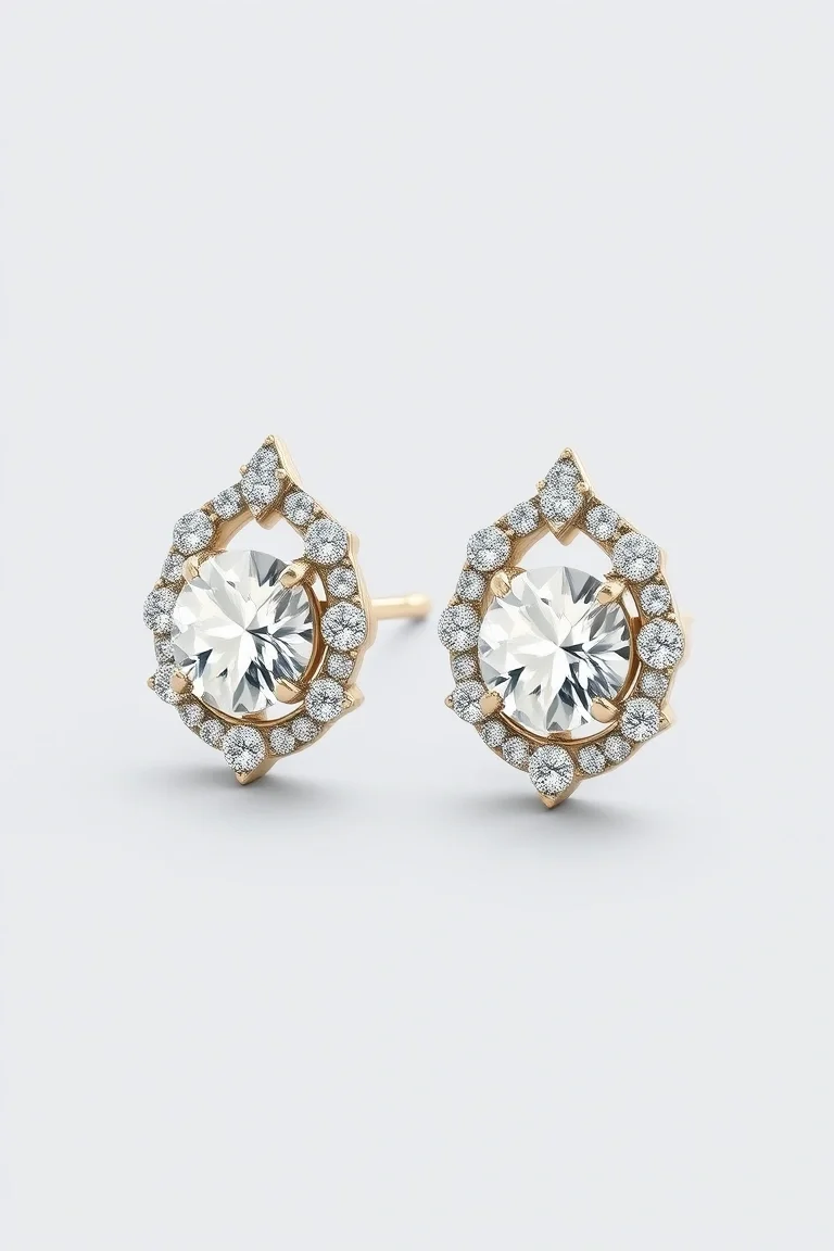 14K Diamond Earring Jacket VS Quality