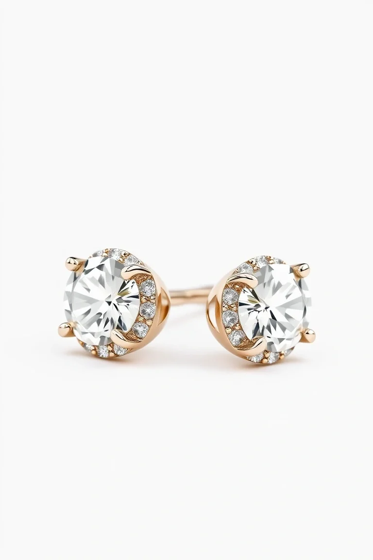 14K Diamond Earring Jacket VS Quality