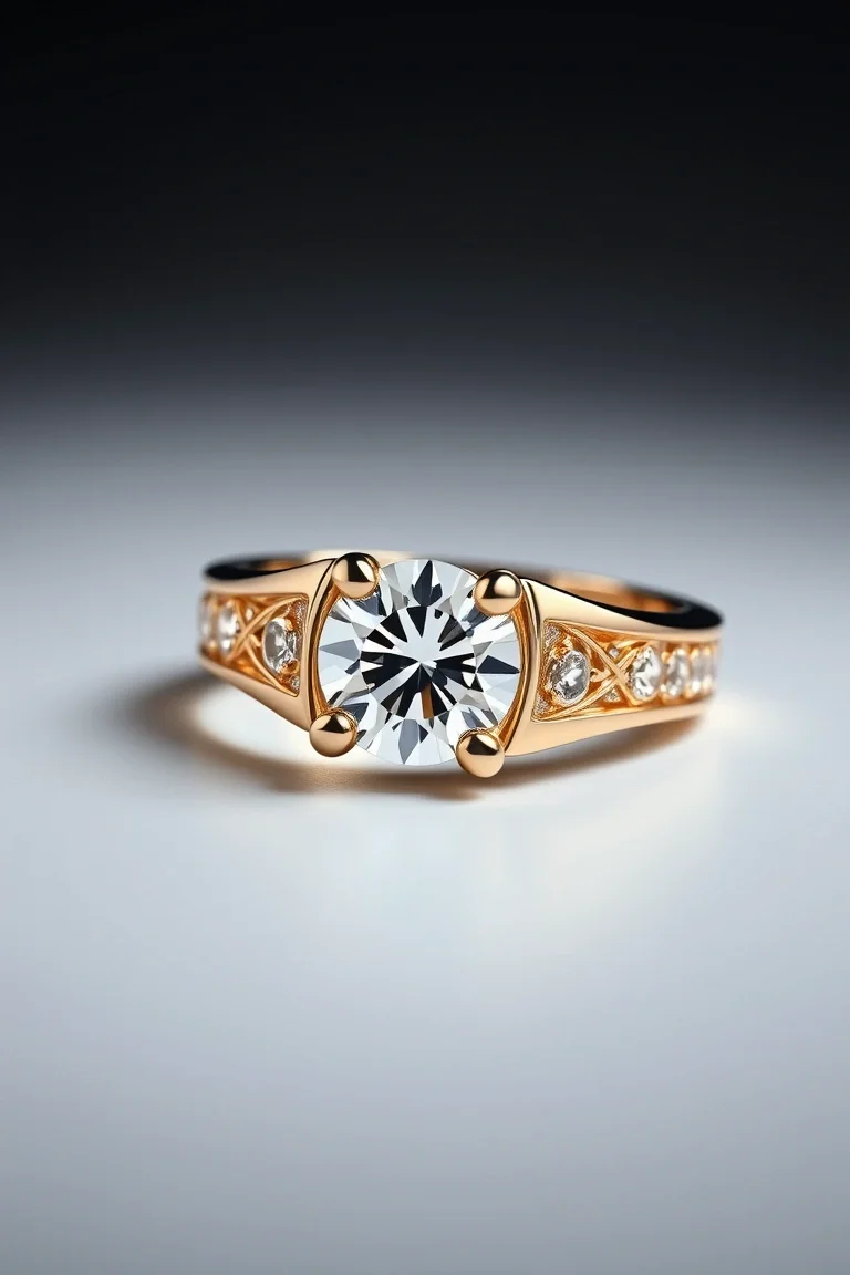 14K DIAMOND GENT'S RING AAA QUALITY