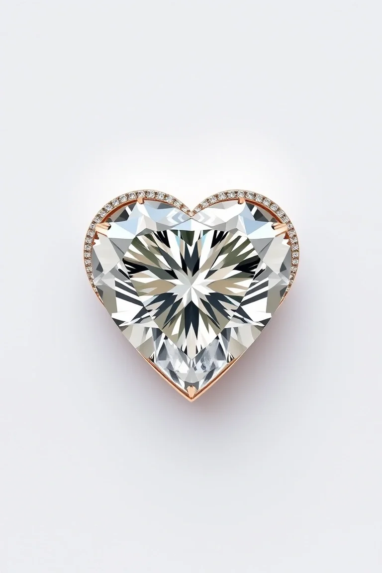 14K Diamond Heart A Quality
