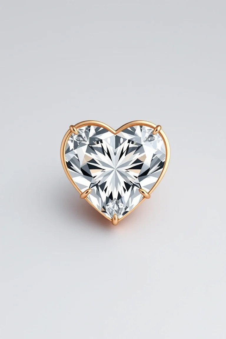 14K Diamond Heart AA Quality