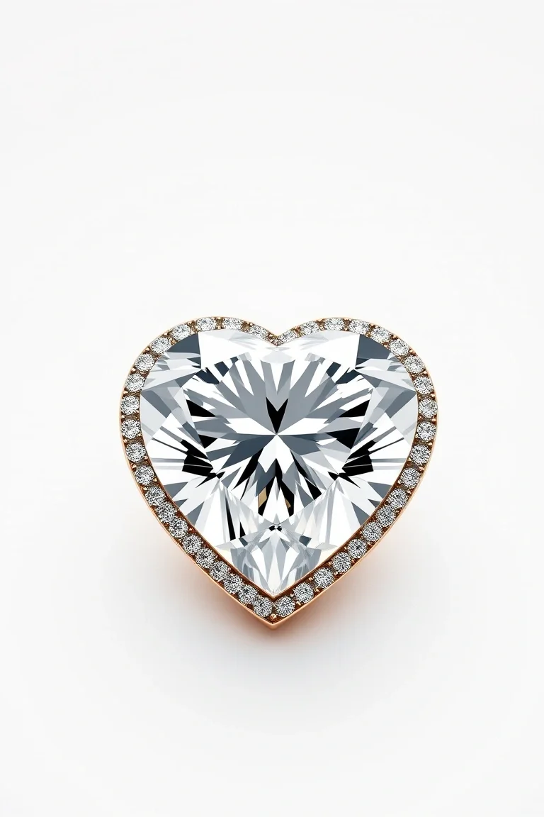 14K Diamond Heart AA Quality